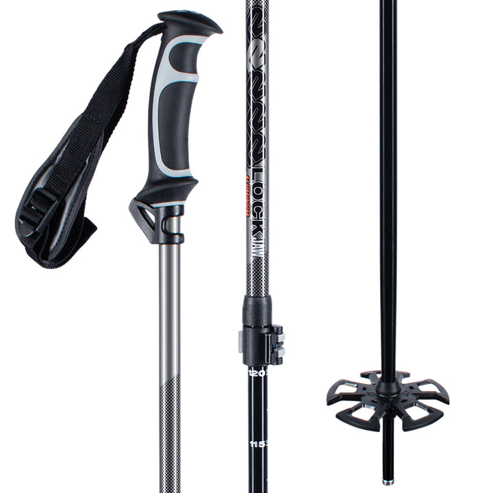 K2 Lockjaw Alu Ski Poles 2022 Gunmetal