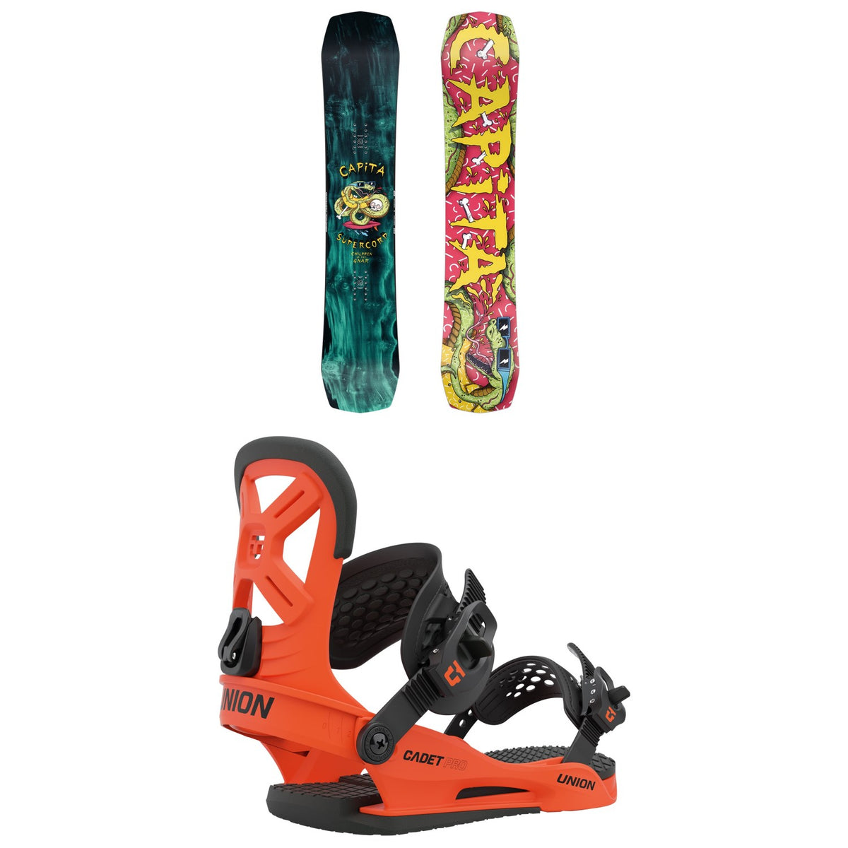 CAPiTA Children Of The Gnar Snowboard + Union Cadet Pro Snowboard Bindings - Kids' 2021