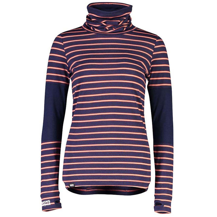 MONS ROYALE Cornice Rollover Long Sleeve Top - Women's Alpine Stripe