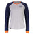 MONS ROYALE The Go To Raglan Top - Women's Navy/Grey Marl
