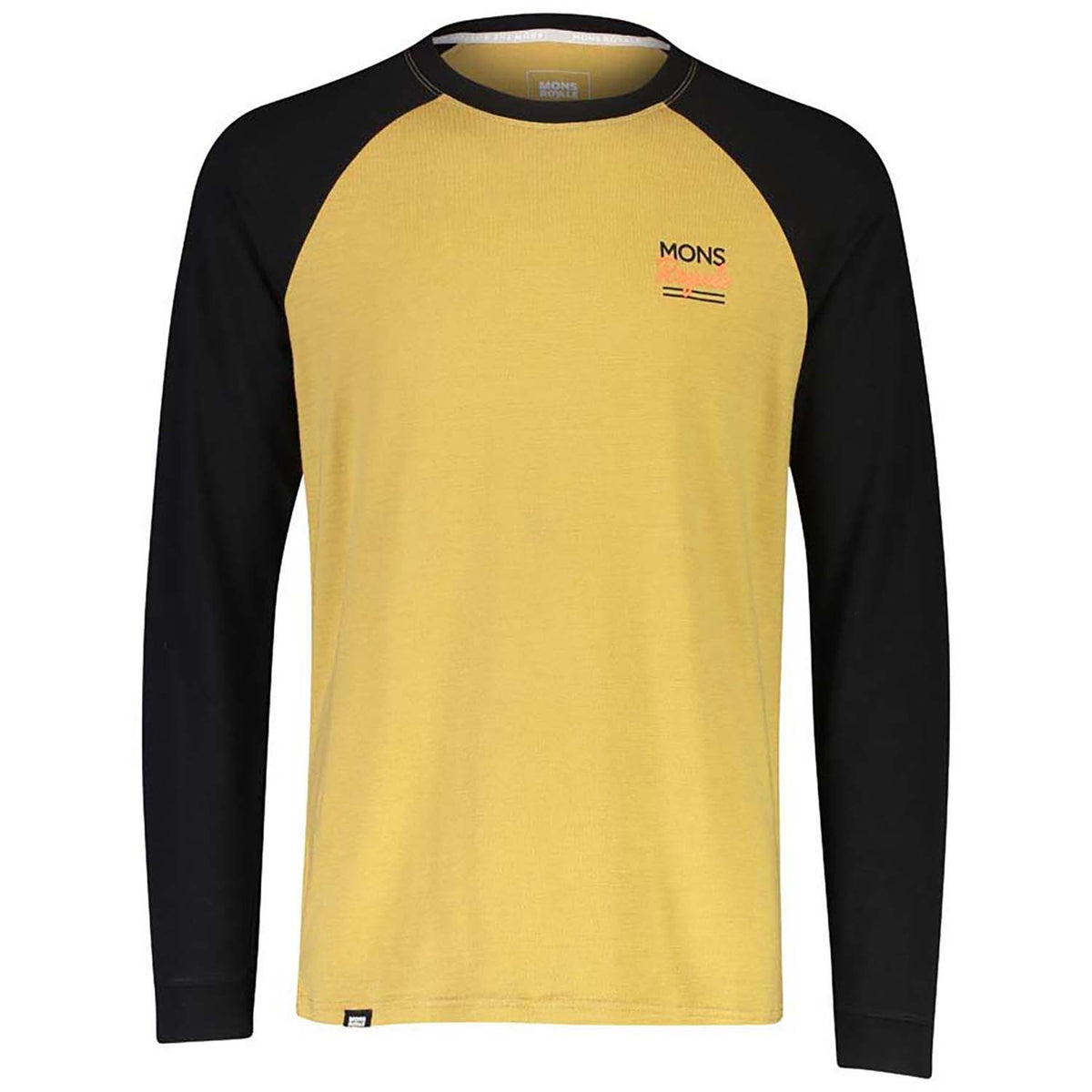 MONS ROYALE The Go To Raglan Long Sleeve Top - Men's Black/Desert