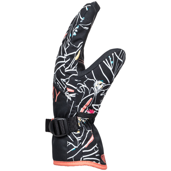 Roxy Jetty Gloves - Girls' True Black Outlines