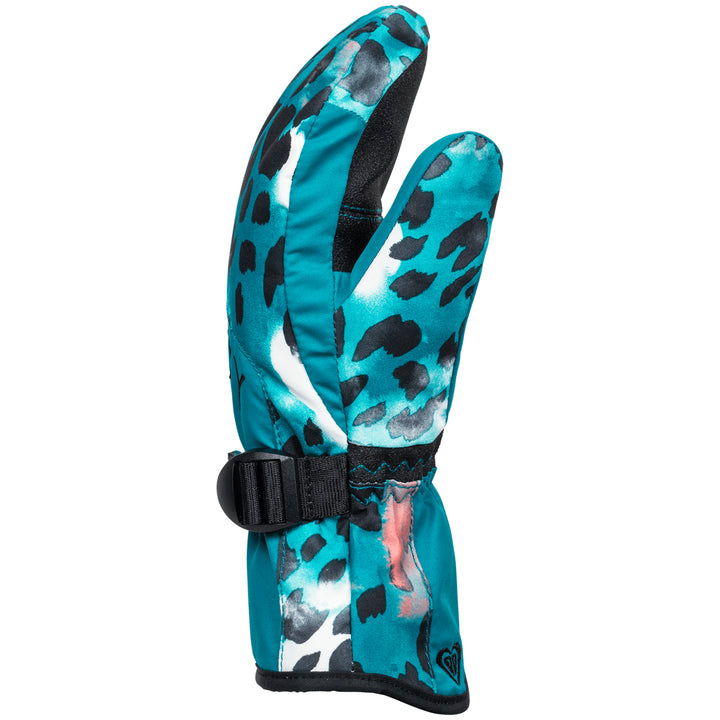 Roxy Jetty Mittens - Girls' Ocean Depths Leopold