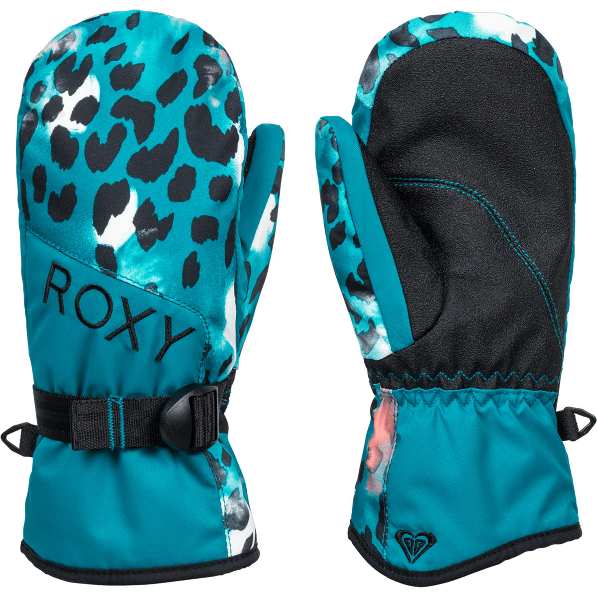 Roxy Jetty Mittens - Girls' Ocean Depths Leopold