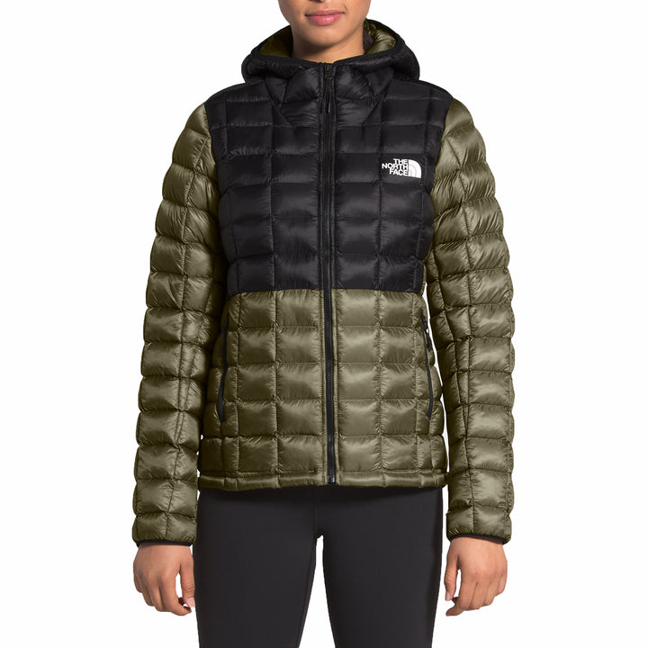 The North Face ThermoBall™ Super Hoodie - Women's Burnt Olive Green/TNF Black