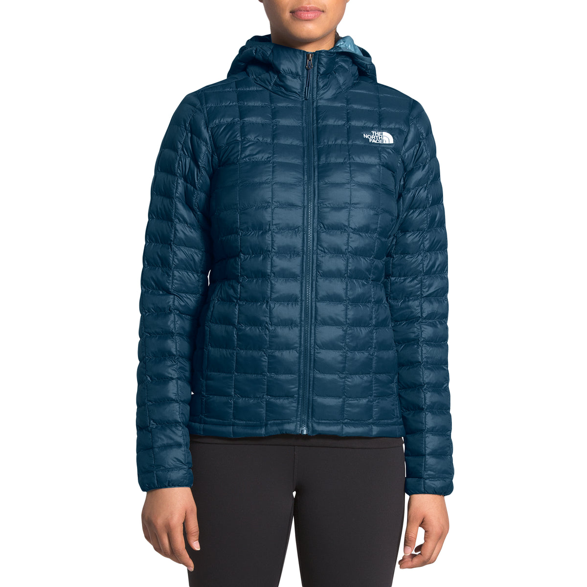 The North Face ThermoBall Eco Hoodie - Women's Blue Wing Teal Matte/Mallard Blue Vapor Ikat Print