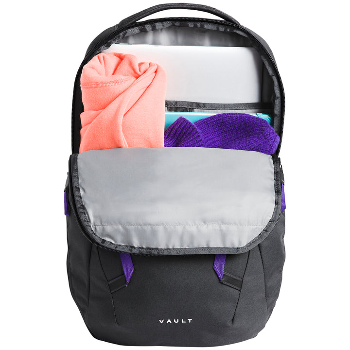 The North Face Vault Backpack - Women's Asphalt Grey/Peak Purple