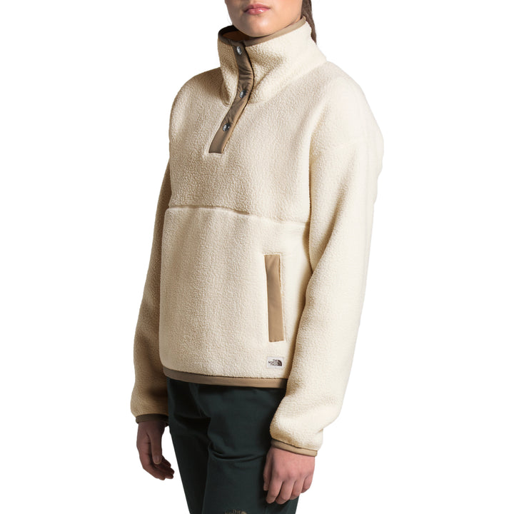 The North Face Cragmont 1/4 Snap Fleece - Women's Bleached Sand/Hawthorne Khaki