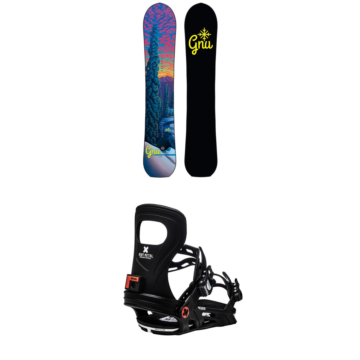 GNU Klassy C2X Snowboard + Bent Metal Metta Snowboard Bindings - Women's 2021