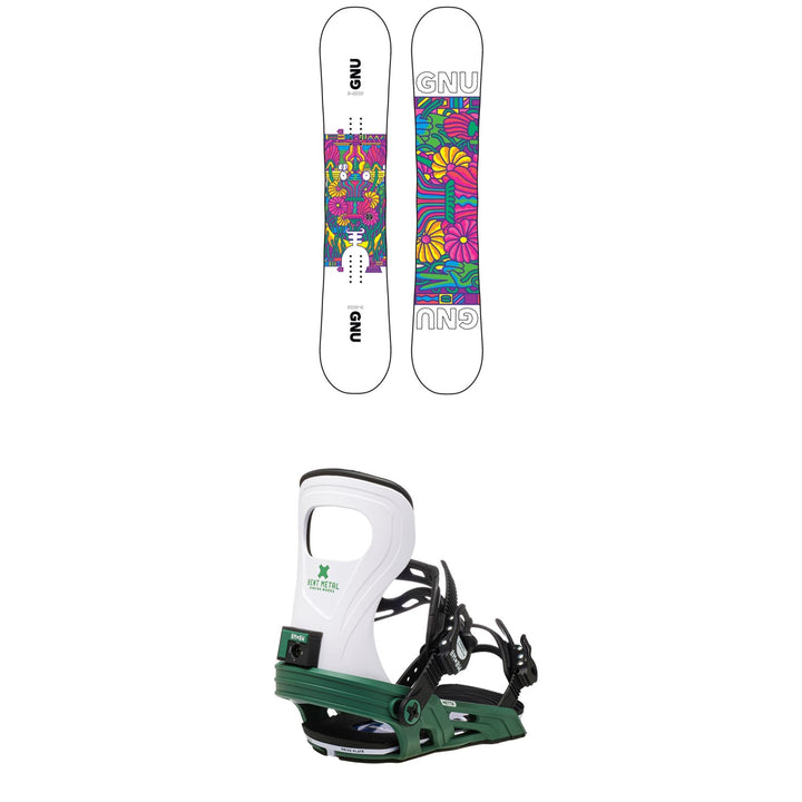 GNU Asym B-Nice BTX Snowboard + Bent Metal Metta Snowboard Bindings - Women's 2021