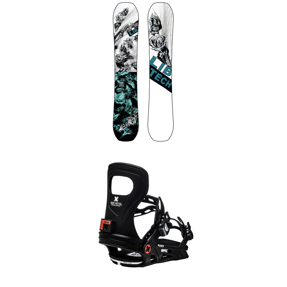 Lib Tech Ryme C3 Snowboard + Bent Metal Metta Snowboard Bindings - Women's 2021