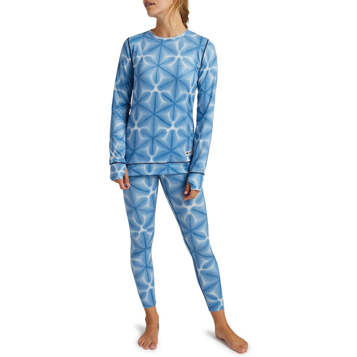 Burton Midweight Crew Top - Women's Blue Dailola Shibori