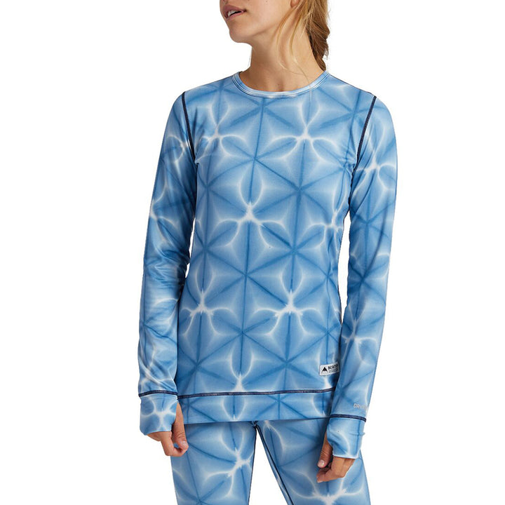 Burton Midweight Crew Top - Women's Blue Dailola Shibori