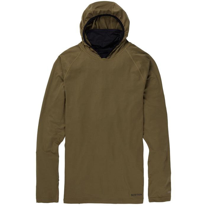 Burton Midweight X Long Neck Hooded Base Layer Top Martini Olive/True Black
