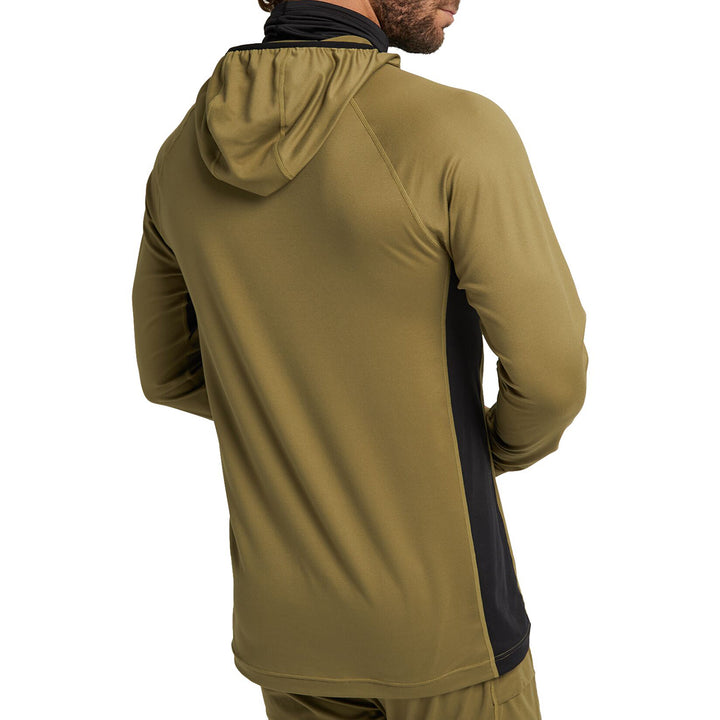 Burton Midweight X Long Neck Hooded Base Layer Top Martini Olive/True Black