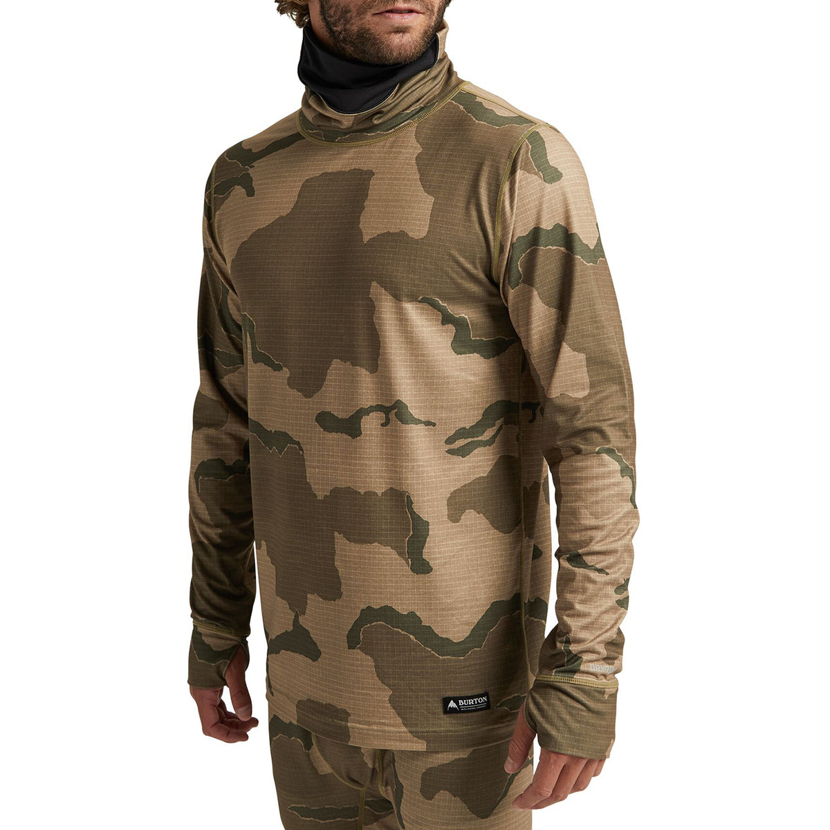 Burton Midweight Long Neck Top Barren Camo