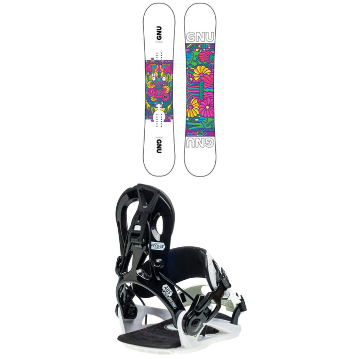 GNU Asym B-Nice BTX Snowboard + B-Real Snowboard Bindings - Women's 2021
