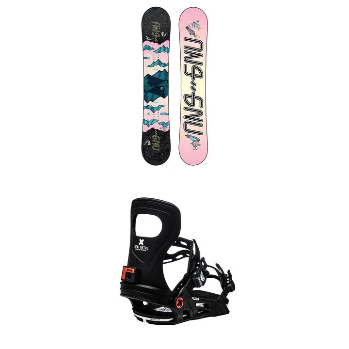 GNU Asym Velvet C2 Snowboard + Bent Metal Metta Snowboard Bindings - Women's 2021