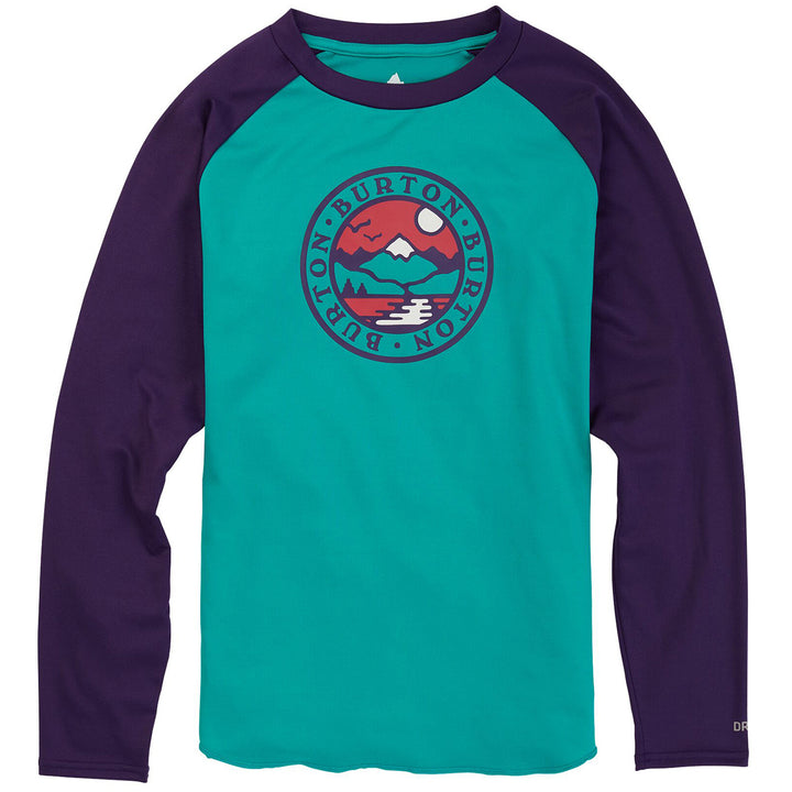 Burton Midweight Base Layer Tech T-Shirt - Kids' Dynasty Green/Parachute Purple