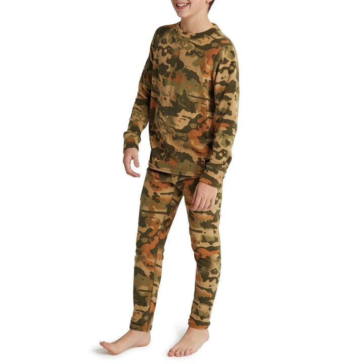 Burton Fleece Base Layer Set - Kids' Kelp Birch Camo