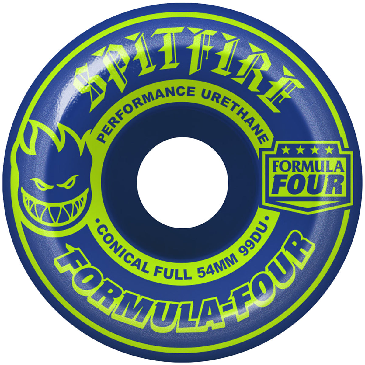 Spitfire Formula Four 99d Conical Full Navy/Lime Mash Up Skateboard Wheels
