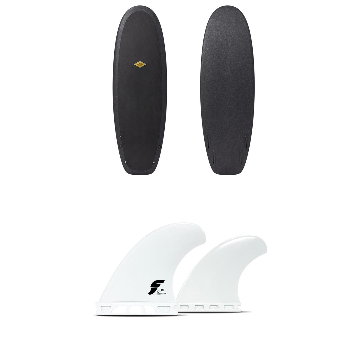 Almond Surfboards R-Series 5'4" Secret Menu Surfboard + Futures V2Q1 Medium Thermotech Quad Fin Set