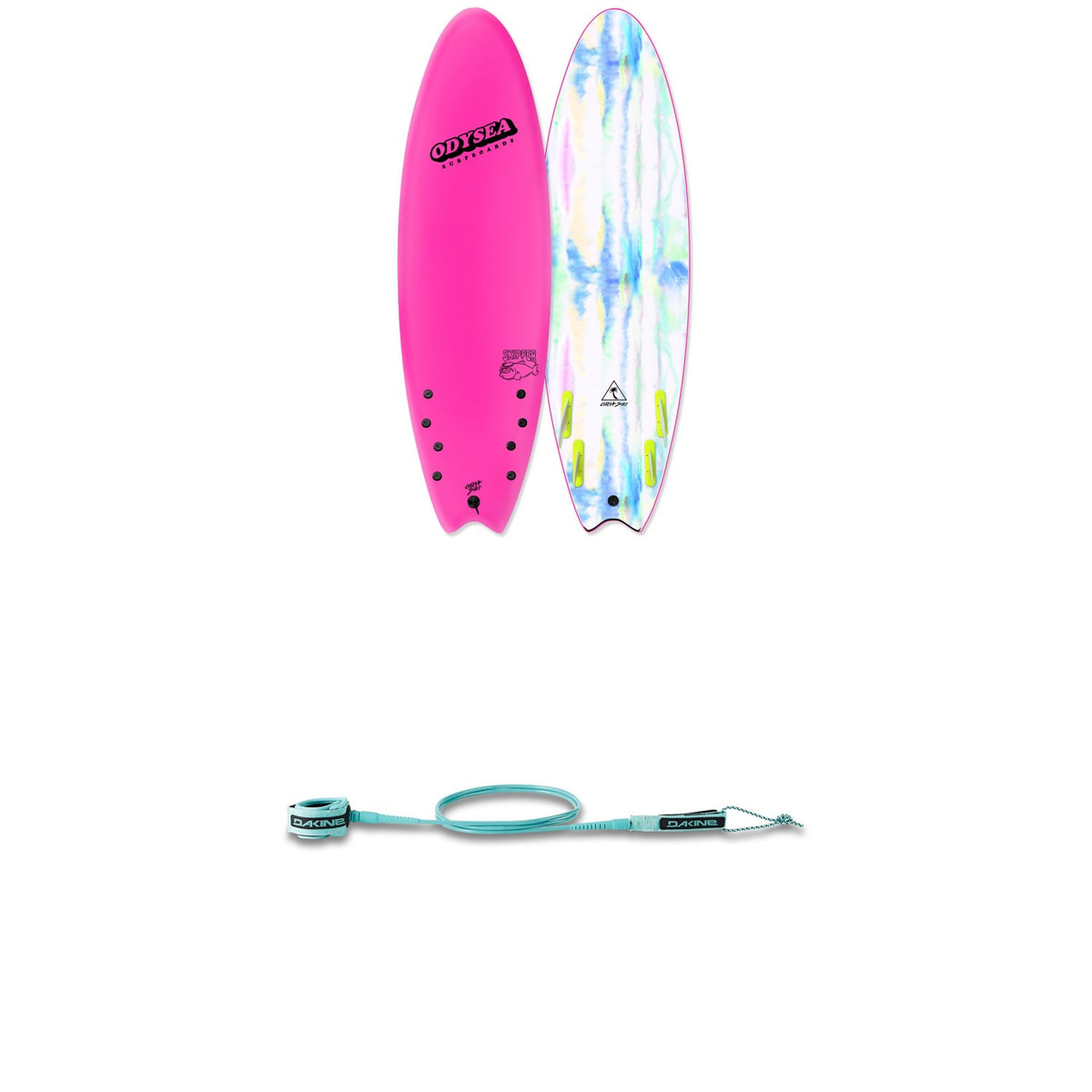 Catch Surf Odysea 6'6" Skipper Quad-Fin Surfboard + Dakine Kainui Team 6' Leash