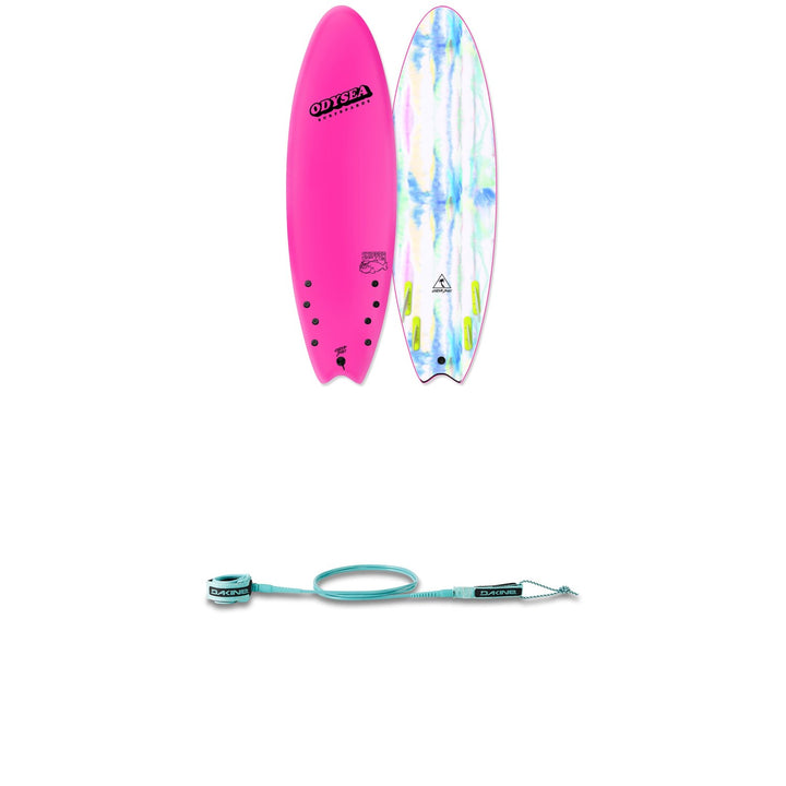 Catch Surf Odysea 6'6" Skipper Quad-Fin Surfboard + Dakine Kainui Team 6' Leash