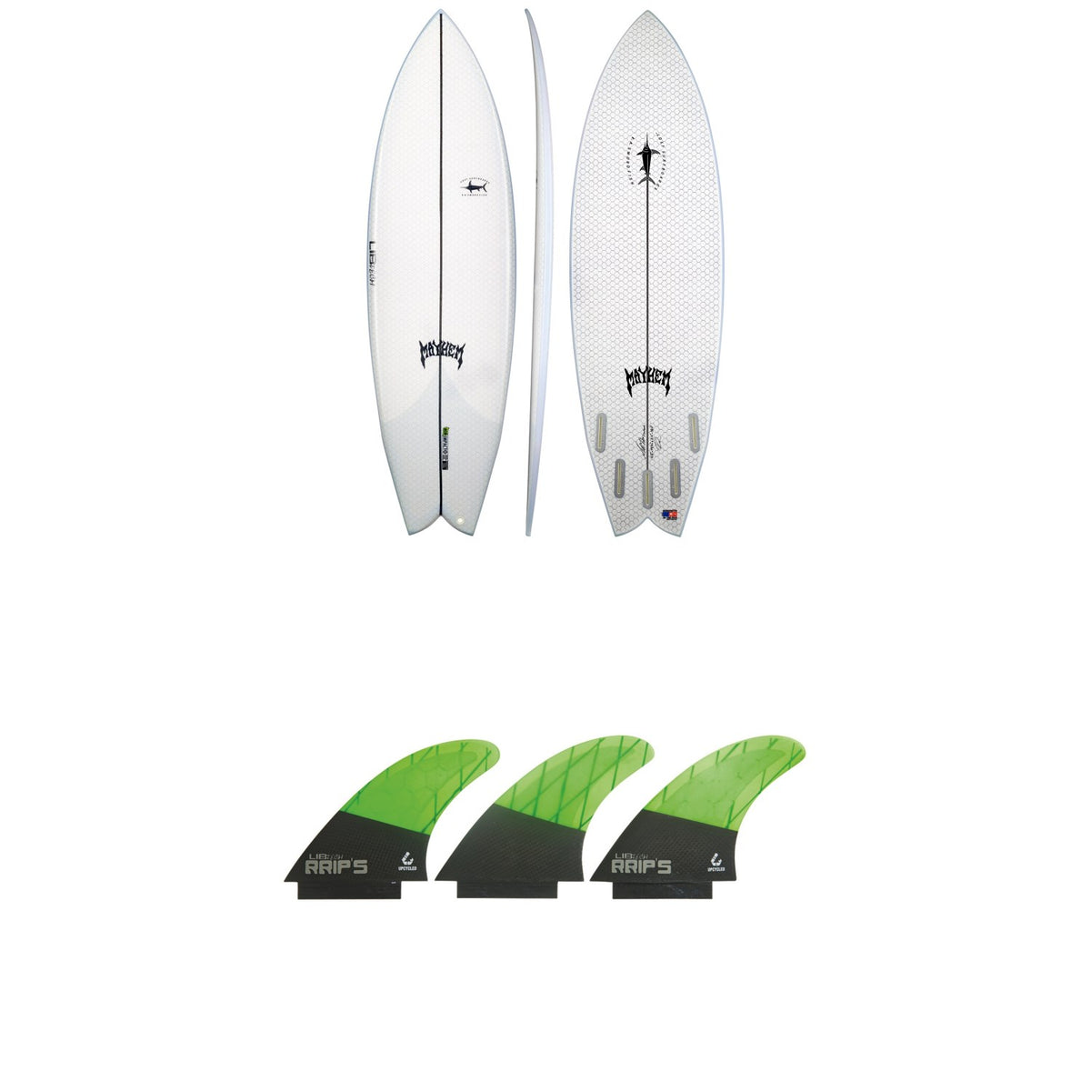 Lib Tech x Lost KA Swordfish Surfboard + Lib Tech Tri Large Fin Set