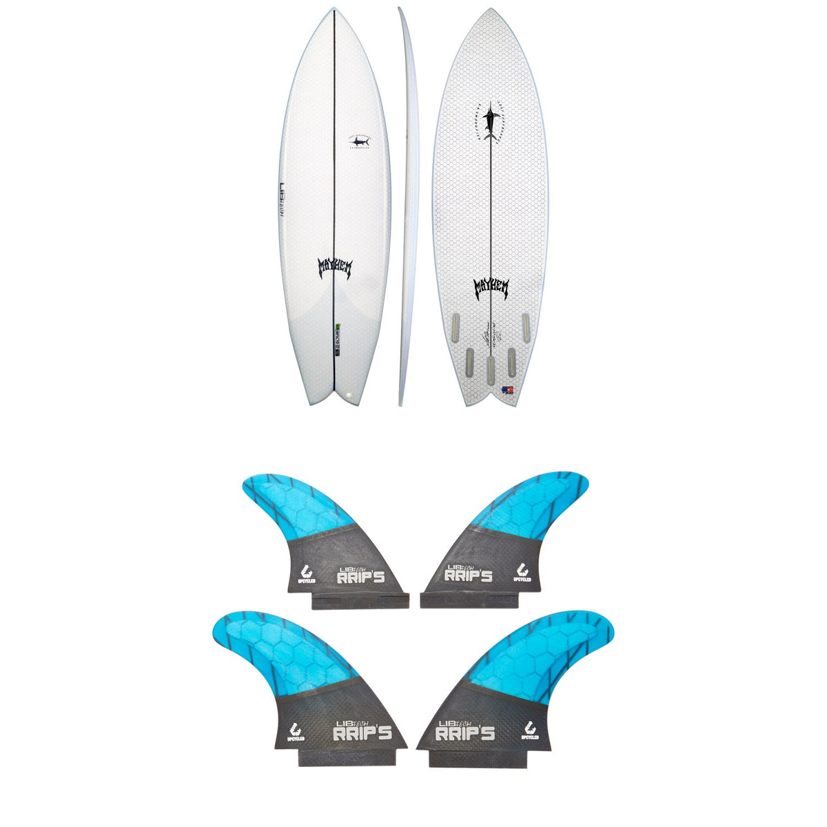 Lib Tech x Lost KA Swordfish Surfboard + Lib Tech Quad Fin Set