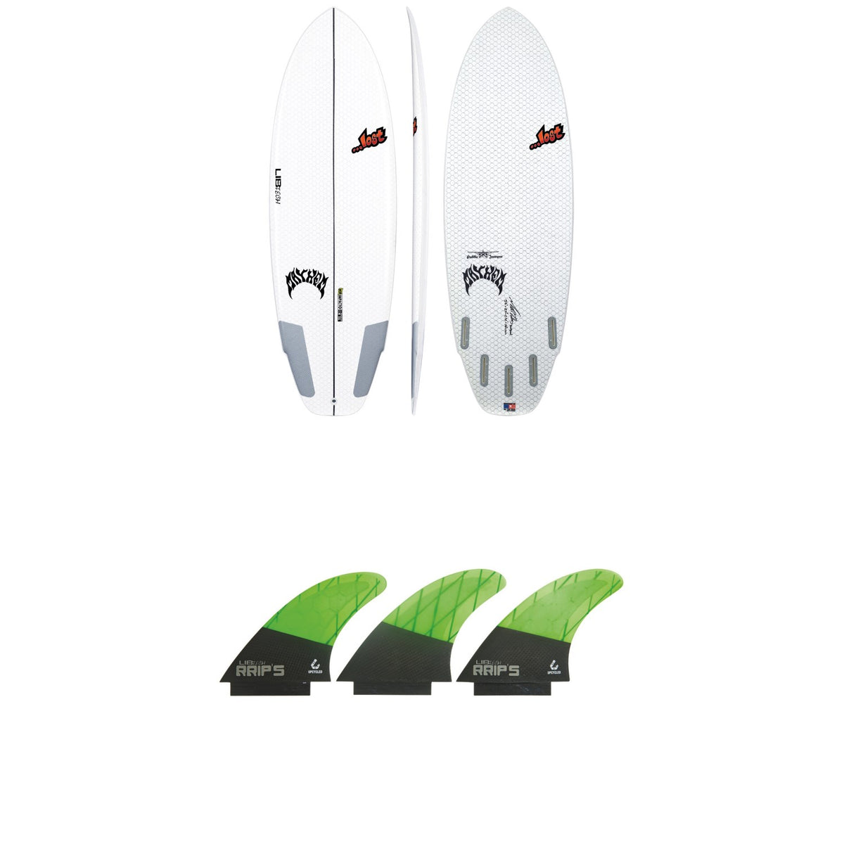 Lib Tech x Lost Puddle Jumper Surfboard + Lib Tech Tri Large Fin Set