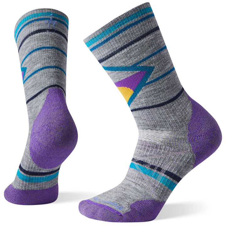 Smartwool PhD® Outdoor Medium Pattern Crew Socks - Women's Lunar Gray