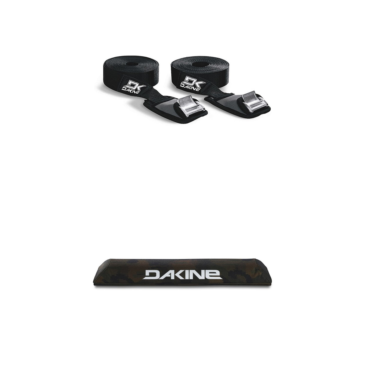 Dakine Baja 12' Tie Down Straps - Set of 2 + Dakine 18" Aero Rack Pads - Set of 2