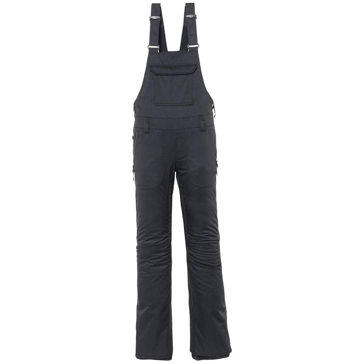 686 Black Magic Insulated Bibs - Women's Black Satin Dobby