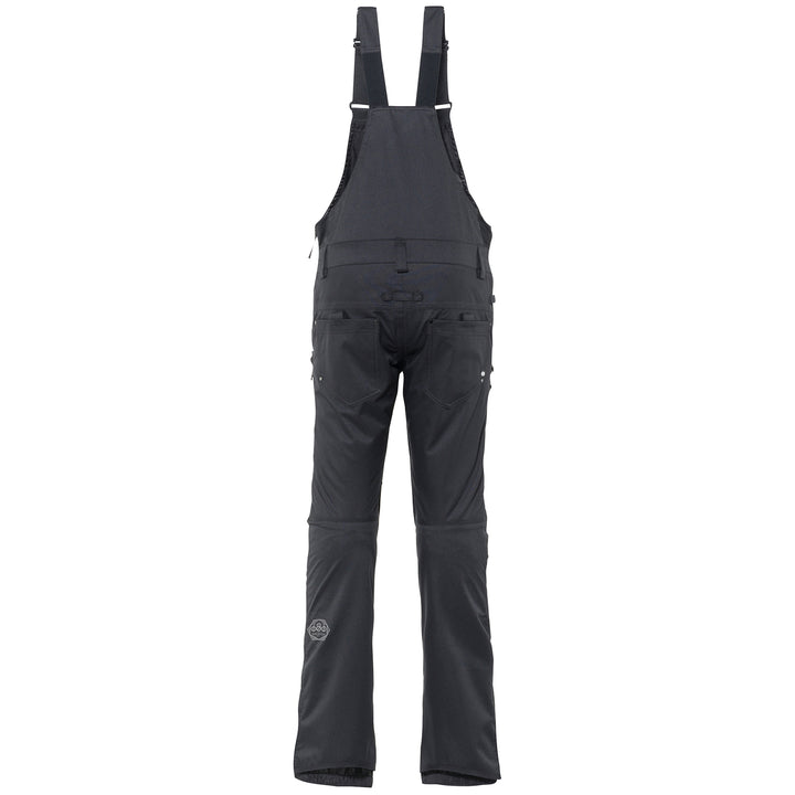 686 Black Magic Insulated Bibs - Women's Black Satin Dobby