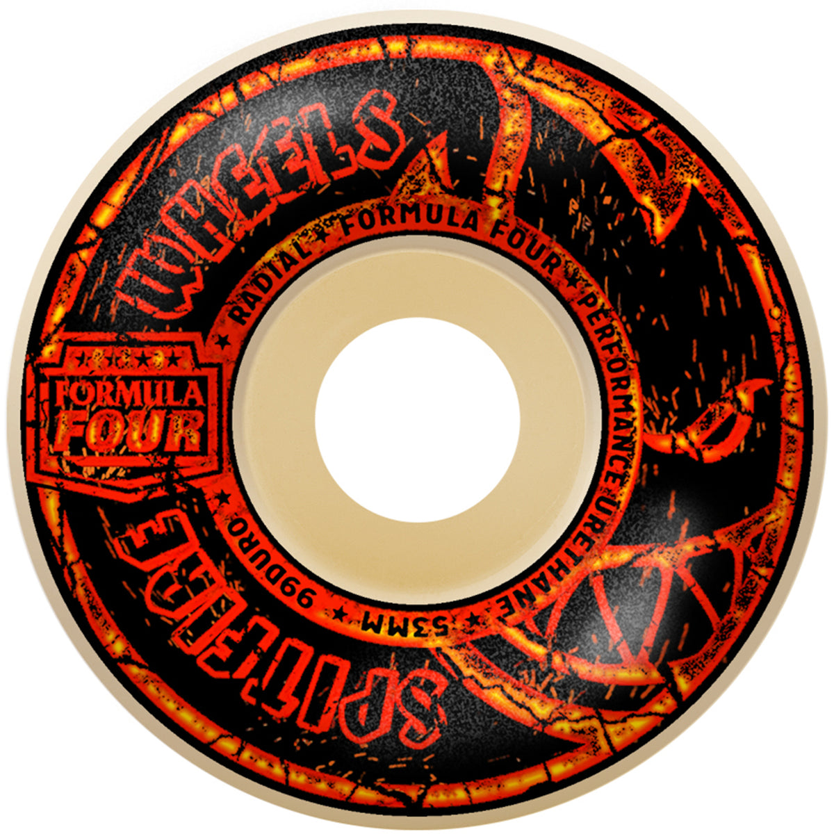 Spitfire Formula Four 99d Radial Embers Skateboard Wheels