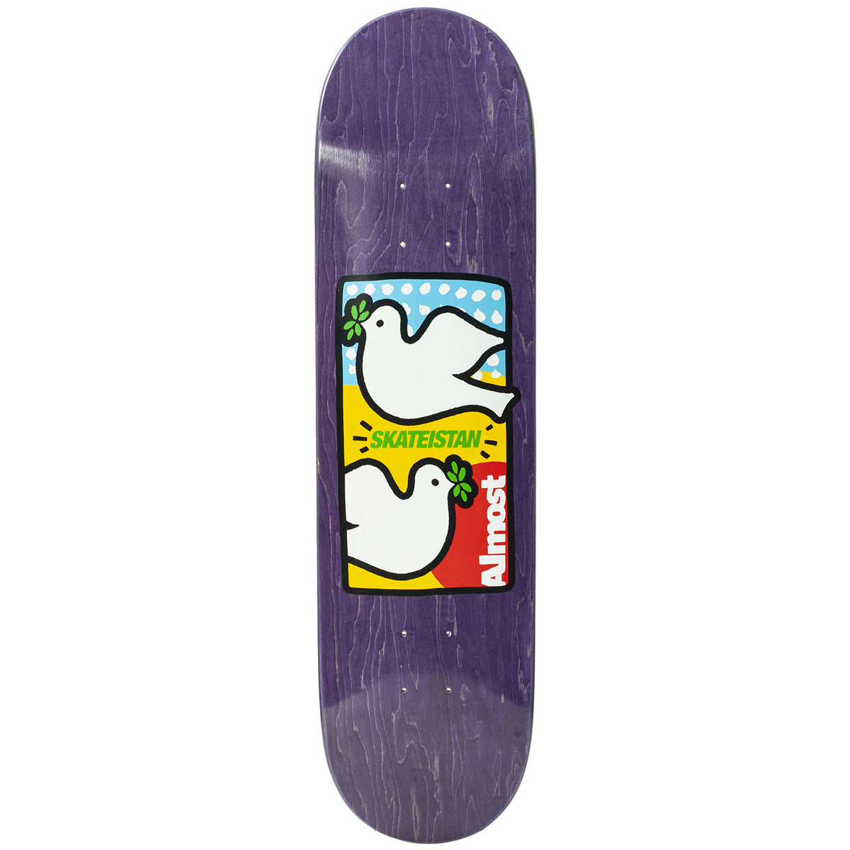 Almost Sky Brown Skateistan Double Dove R7 8.0 Skateboard Deck