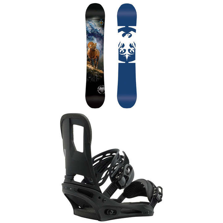 Never Summer West X Snowboard + Burton Cartel Snowboard Bindings 2019