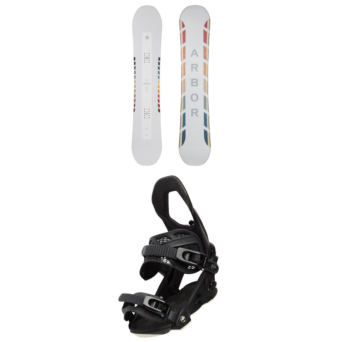 Arbor Poparazzi Rocker Snowboard - Women's + Sequoia Snowboard Bindings - Women's 2021