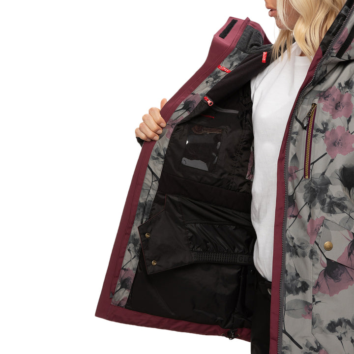 686 GLCR GORE-TEX Moonlight Insulated Jacket - Women's Charcoal X-Ray