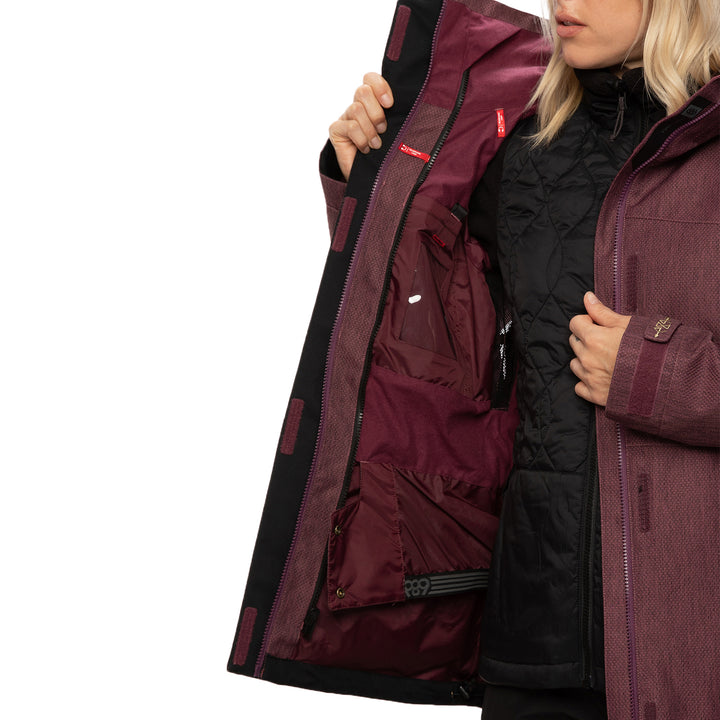 686 SMARTY Spellbound Jacket - Women's Plum Diamond Texture