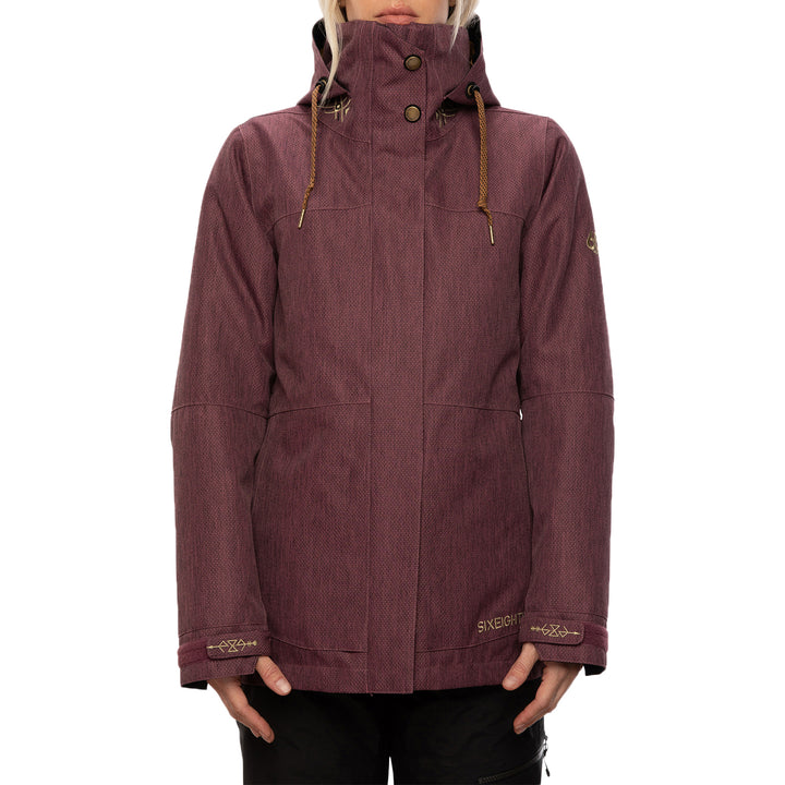 686 SMARTY Spellbound Jacket - Women's Plum Diamond Texture