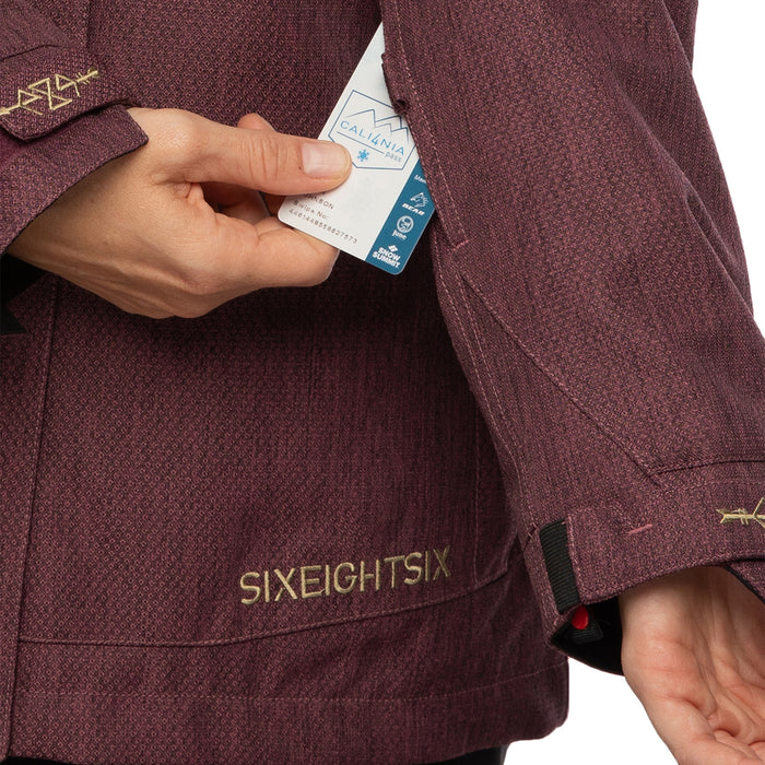686 SMARTY Spellbound Jacket - Women's Plum Diamond Texture