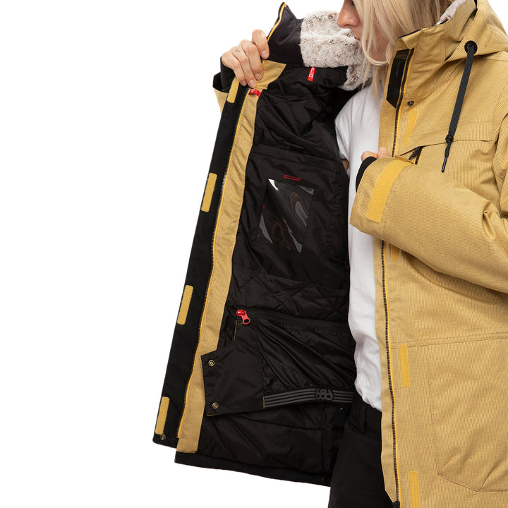 686 Spirit Insulated Jacket - Women's Curry Stripe