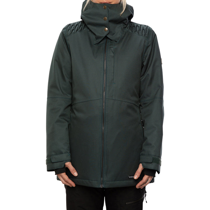 686 Aeon Insulated Jacket - Women's Dark Spruce Satin Dobby