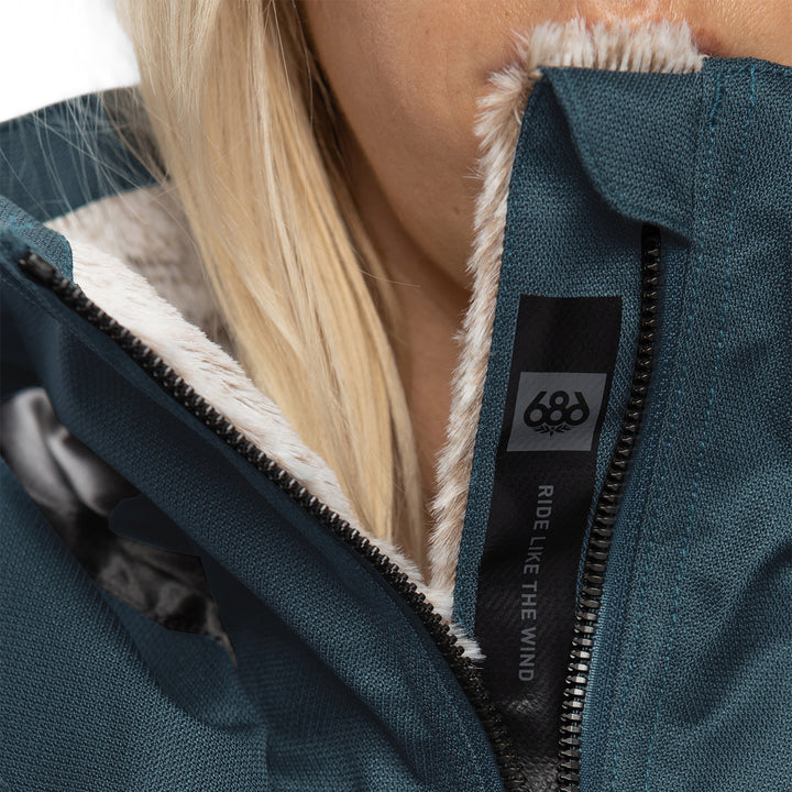 686 Aeon Insulated Jacket - Women's Dark Spruce Satin Dobby