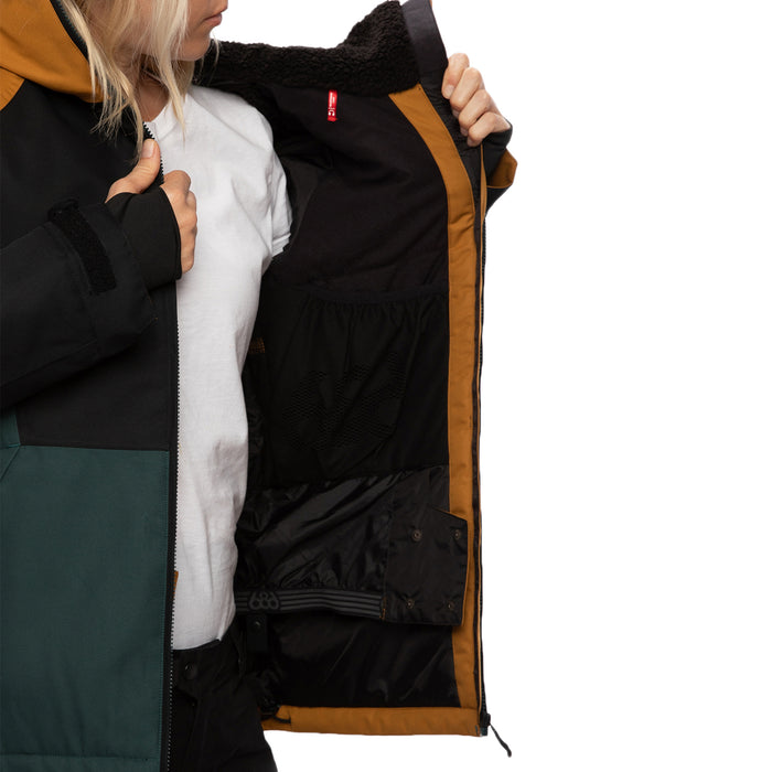 686 Lightbeam Insulated Jacket - Women's Golden Brown Colorblock