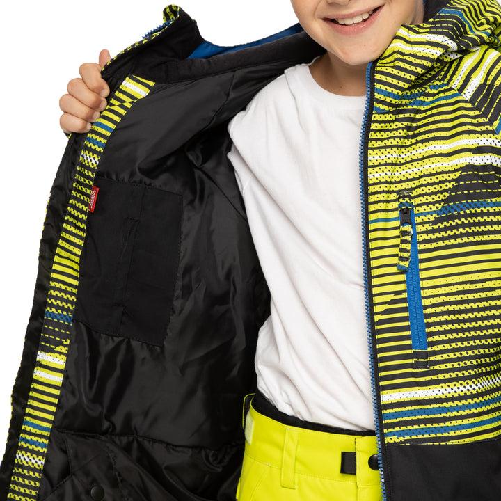 686 Jinx Insulated Jacket - Boys' Lime Punch Stripe