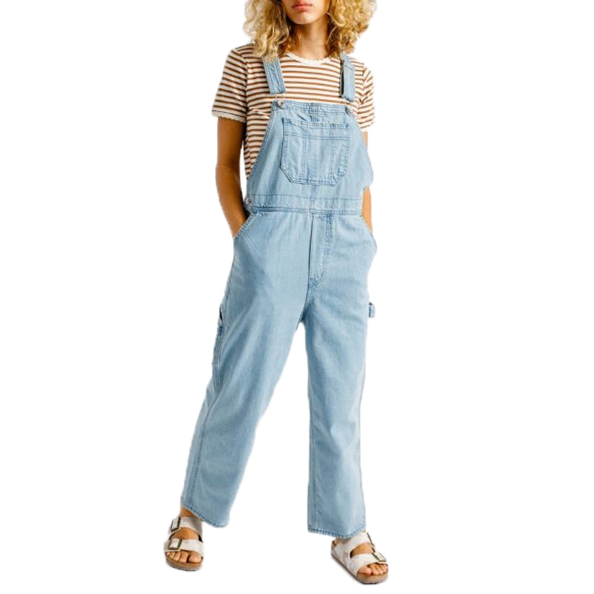 Brixton Christina Crop Overalls - Women's Faded Indigo