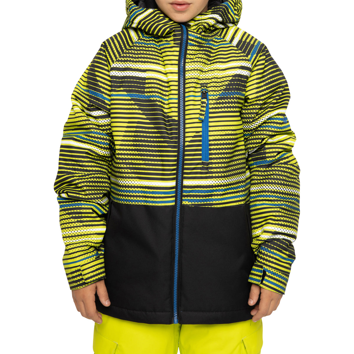 686 Jinx Insulated Jacket - Boys' Lime Punch Stripe